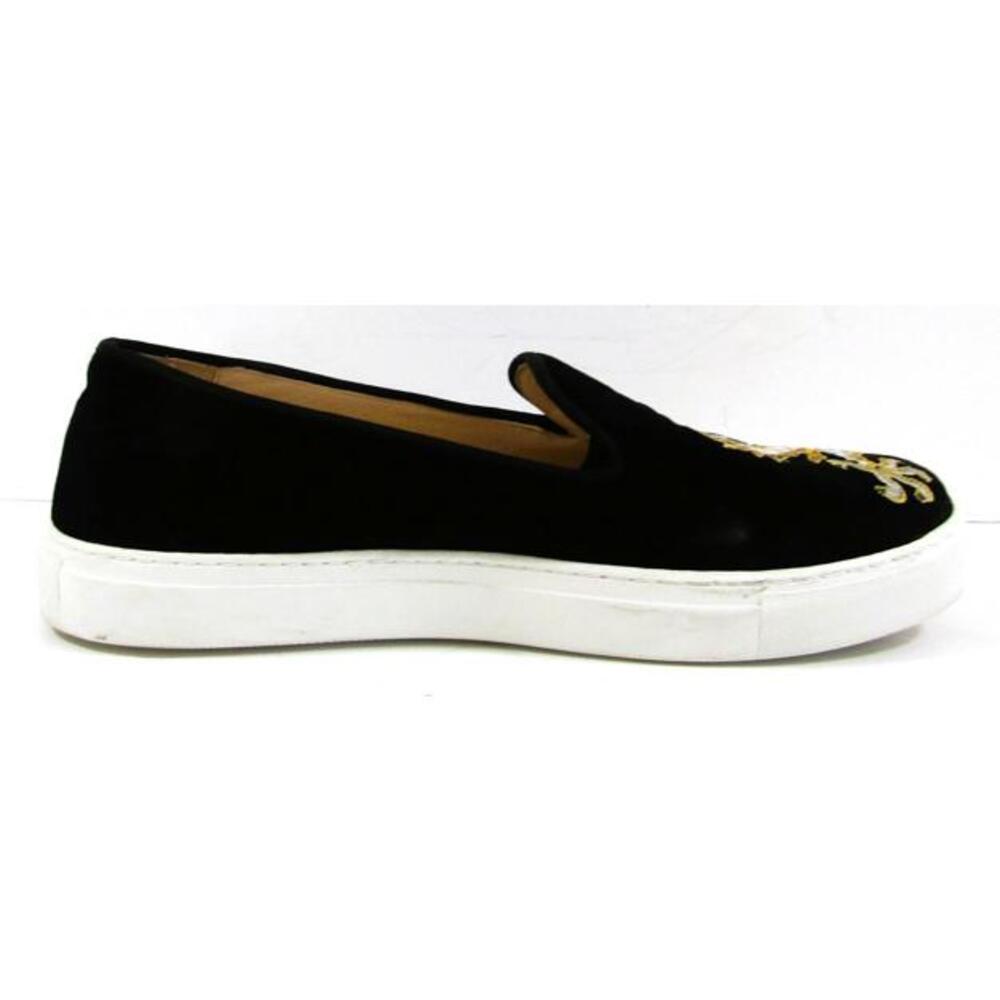 Scalalmandre by Stubbs & Wootton Palm Beach Emperor Noir Black Velvet Slippers - Picture 11 of 14